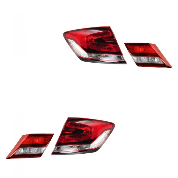 DIY Solutions® - Driver and Passenger Side Inner/Outer Replacement Tail Lights