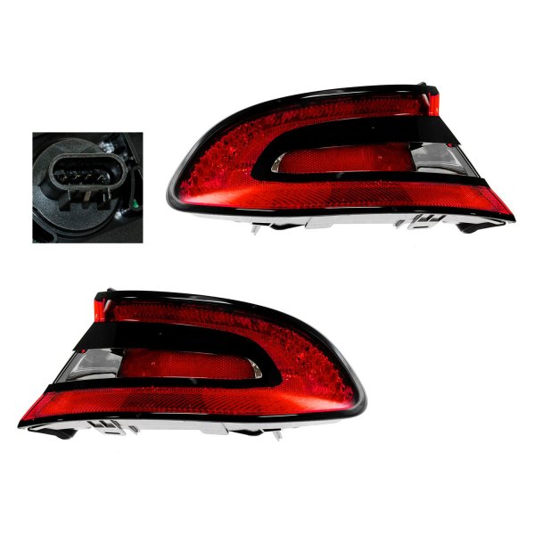 DIY Solutions® - Driver and Passenger Side Outer Replacement Tail Lights, Dodge Dart