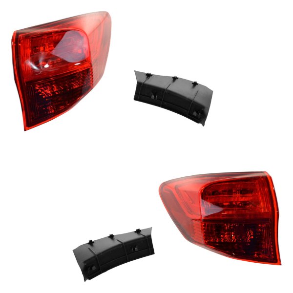 DIY Solutions® - Driver and Passenger Side Outer Replacement Tail Lights, Acura RDX