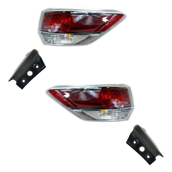 DIY Solutions® - Driver and Passenger Side Outer Replacement Tail Lights, Toyota Highlander