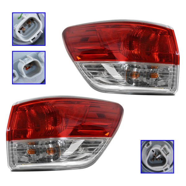DIY Solutions® - Driver and Passenger Side Outer Replacement Tail Lights, Nissan Pathfinder