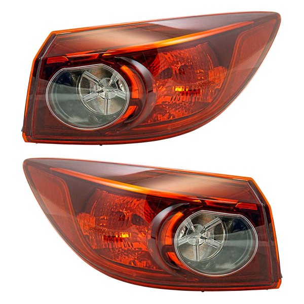 DIY Solutions® - Driver and Passenger Side Outer Replacement Tail Lights, Mazda 3