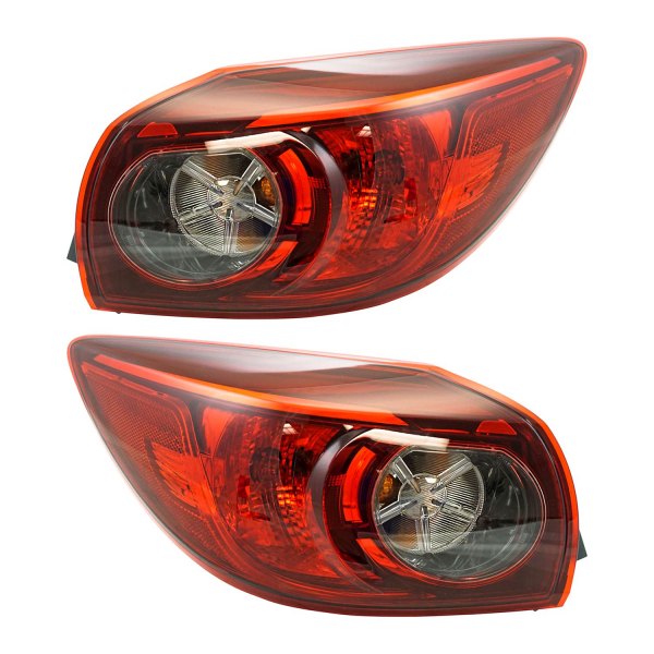 DIY Solutions® - Driver and Passenger Side Outer Replacement Tail Lights, Mazda 3