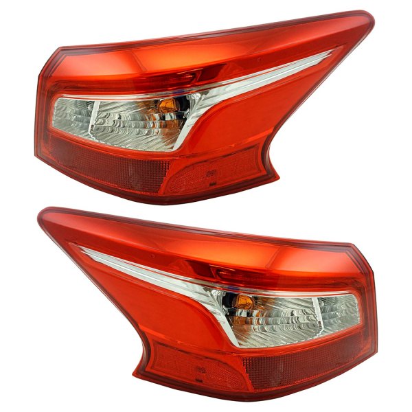 DIY Solutions® - Driver and Passenger Side Outer Replacement Tail Lights, Nissan Sentra