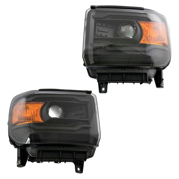 DIY Solutions® - Driver and Passenger Side Black With Projector Headlights