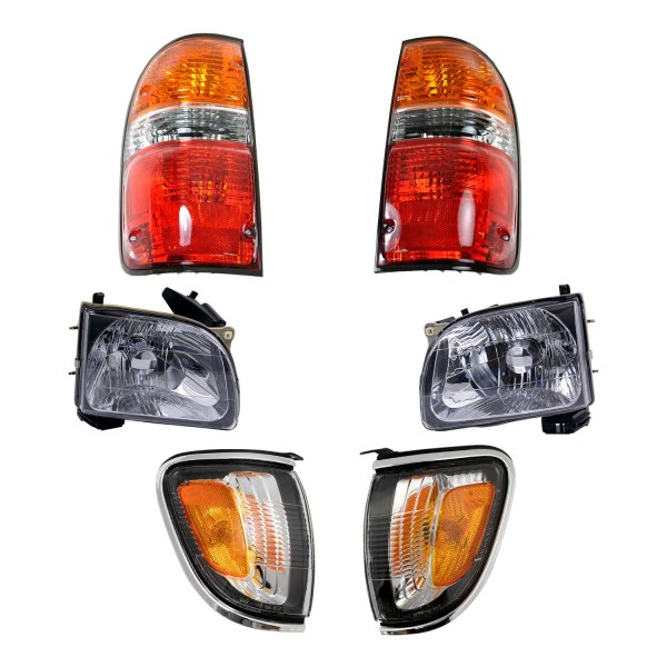 DIY Solutions® - Chrome Factory Style Headlights with Turn Signal/Corner Lights and Tail Lights