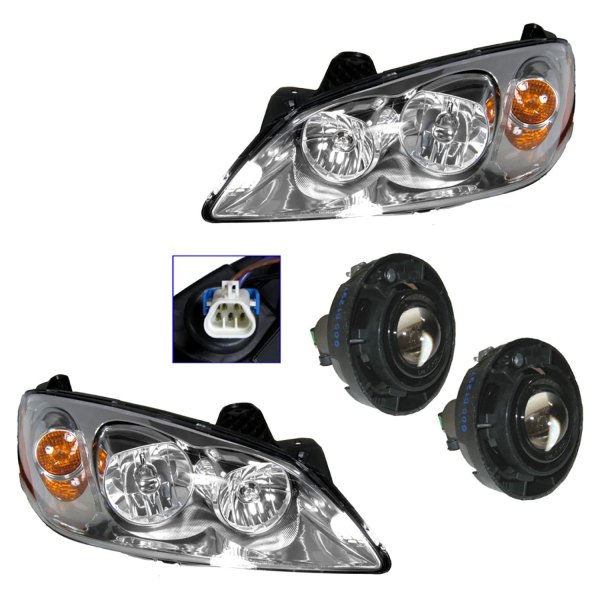 DIY Solutions® - Chrome Factory Style Headlights with Fog Lights