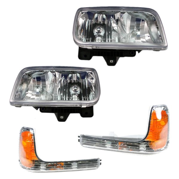 DIY Solutions® - Chrome Factory Style Headlights with Turn Signal/Parking Lights