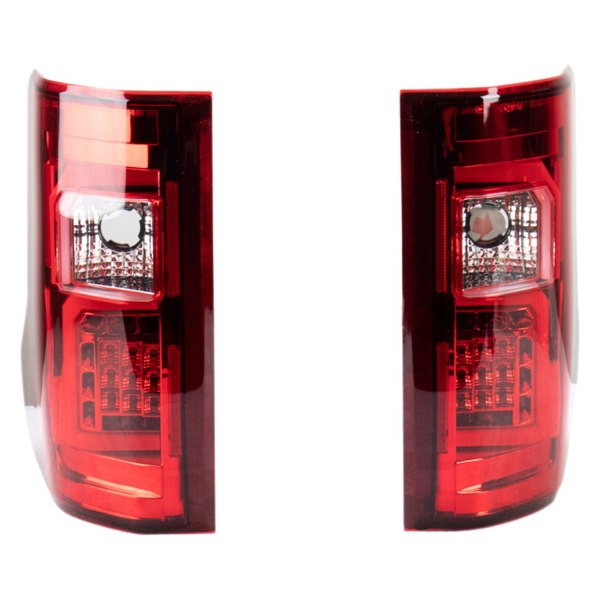 DIY Solutions® - Chrome/Red Fiber Optic LED Tail Lights, Ford F-150