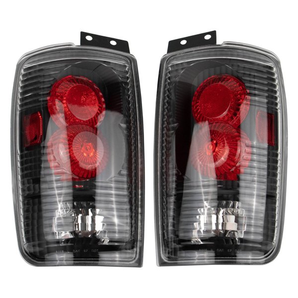 DIY Solutions® - Black/Red Euro Tail Lights, Ford Expedition