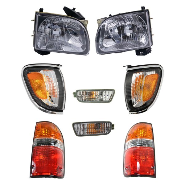 DIY Solutions® - Chrome Factory Style Headlights with Turn Signal/Parking Lights and Tail Lights