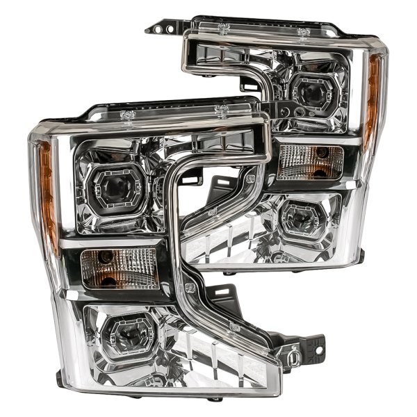 DIY Solutions® - Driver and Passenger Side Chrome Projector Headlights