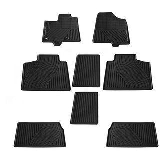DIY Solutions® - 1st & 2nd Row Black Rubber Floor Mat Set