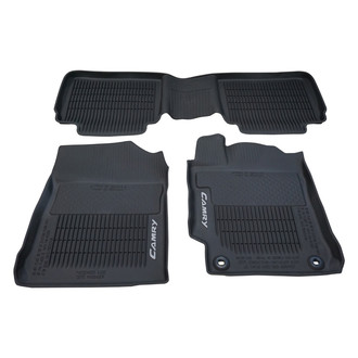 DIY Solutions® - 1st & 2nd Row Black Rubber Floor Mat Set