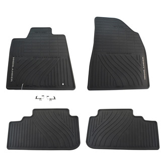 DIY Solutions® - 1st & 2nd Row Black Rubber Floor Mat Set