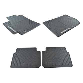 DIY Solutions® - 1st & 2nd Row Black Rubber Floor Mat Set