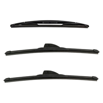 DIY Solutions® - Driver (15"), Passenger Side (15") and Rear (12") Black Wiper Blade Set