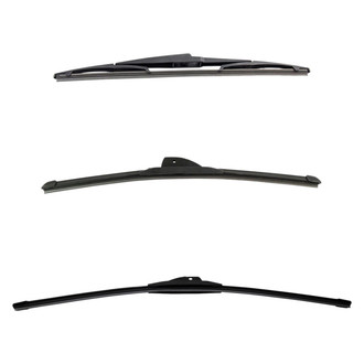 DIY Solutions® - Driver (24"), Passenger Side (18") and Rear (14") Black Wiper Blade Set