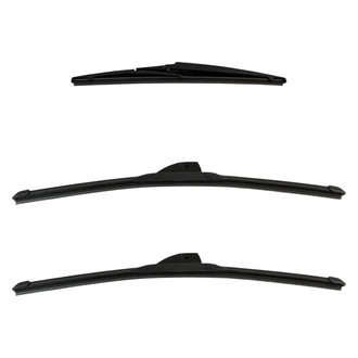 DIY Solutions® - Driver (19"), Passenger Side (19") and Rear (12") Black Wiper Blade Set