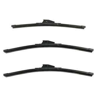 DIY Solutions® - Driver (17"), Passenger Side (17") and Rear (15") Black Wiper Blade Set