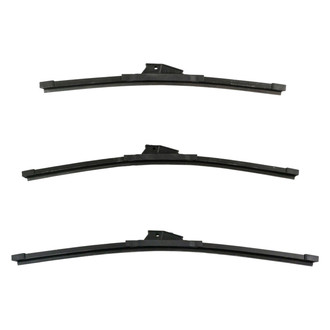 DIY Solutions® - Driver (20"), Passenger Side (19") and Rear (15") Black Wiper Blade Set