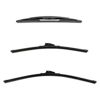 DIY Solutions® - Driver (24"), Passenger Side (19") and Rear (12") Black Wiper Blade Set