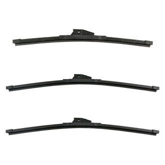 DIY Solutions® - Driver (20"), Passenger Side (20") and Rear (15") Black Wiper Blade Set