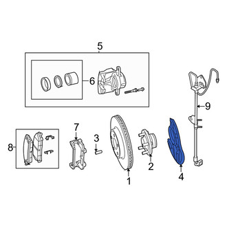 Dodge OE - Front Left Brake Dust Shield