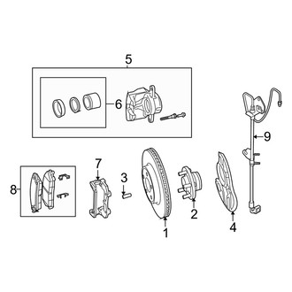Dodge OE - Front Suspension - Brake Components (AWD)