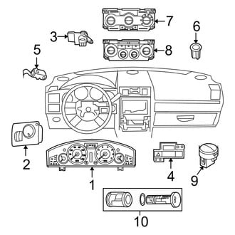 Dodge OE - Instrument Panel - Cluster & Switches (R/T / SE / SRT8 / SXT)