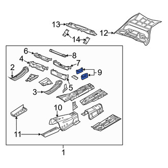 Dodge OE - Center Right Floor Pan Bracket
