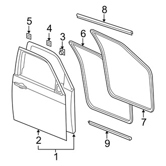 Dodge OE - Front Door - Door & Components