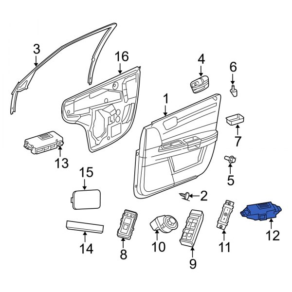 Dodge OE 56038720AR Front Power Window Control Module