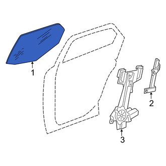 Dodge OE - Rear Right Door Glass