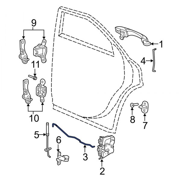 Door Lock Operating Rod