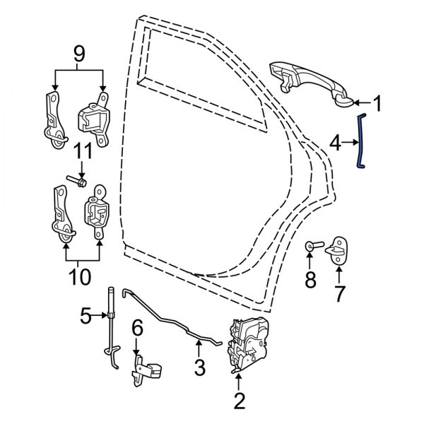 Door Lock Operating Rod