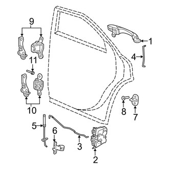 Dodge OE - Rear Door - Lock & Hardware