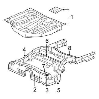 Dodge OE - Rear Body & Floor - Floor & Rails