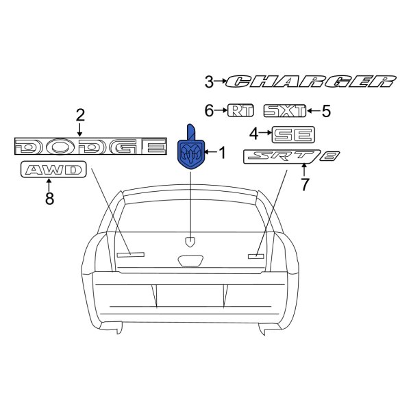 Deck Lid Emblem