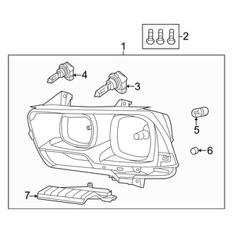 Dodge OE - Front Lamps - Headlamp Components (Halogen)