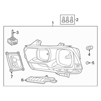 Dodge OE - Front Lamps - Headlamp Components (HID)