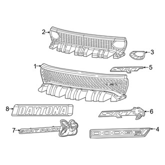 Dodge OE - Front Bumper & Grille - Grille & Components (W/O Crossbar Grille)