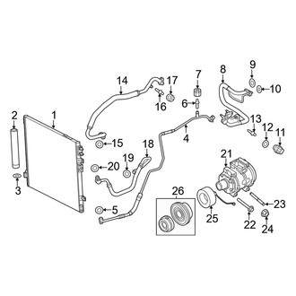 Dodge OE - Air Conditioner & Heater - Condenser, Compressor & Lines (3.6L)