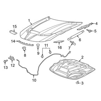 Dodge OE - Hood & Components (With Air Vents, With Scoop)
