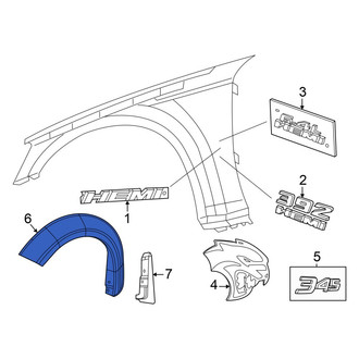 Dodge OE - Rear Right Rearward Fender Flare