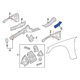 Dodge OE - Front Right Frame Side Member Reinforcement