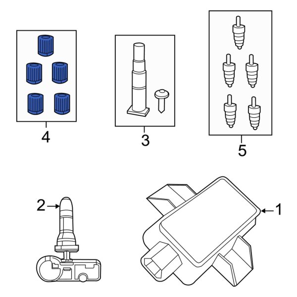 Dodge OE 68023890AA Tire Pressure Monitoring System (TPMS) Valve Stem Cap