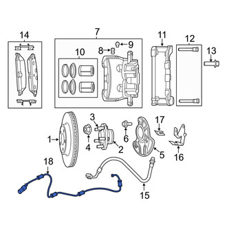 Dodge OE - Front ABS Wheel Speed Sensor