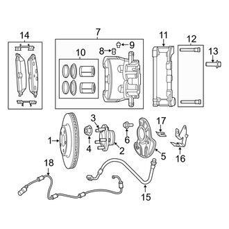Dodge OE - Front Suspension - Brake Components (AWD)