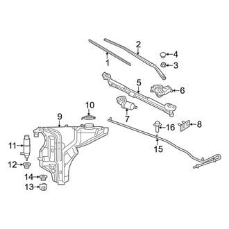 Dodge OE - Windshield - Wiper & Washer Components (Pursuit / R/T / SE / SRT8 / SXT / SXT Plus)